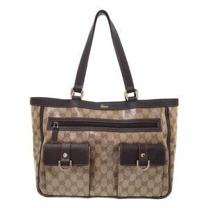 Gucci Beige & Dark Brown GG Canvas Tote